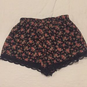 Floral Print High waist shorts